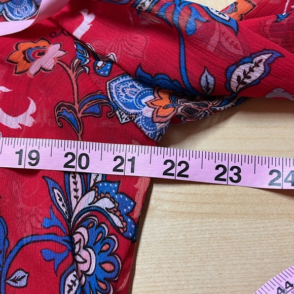 Kut From The Cloth Jasmine Chiffon Blouse Size Extra Large - Picture 9 of 10